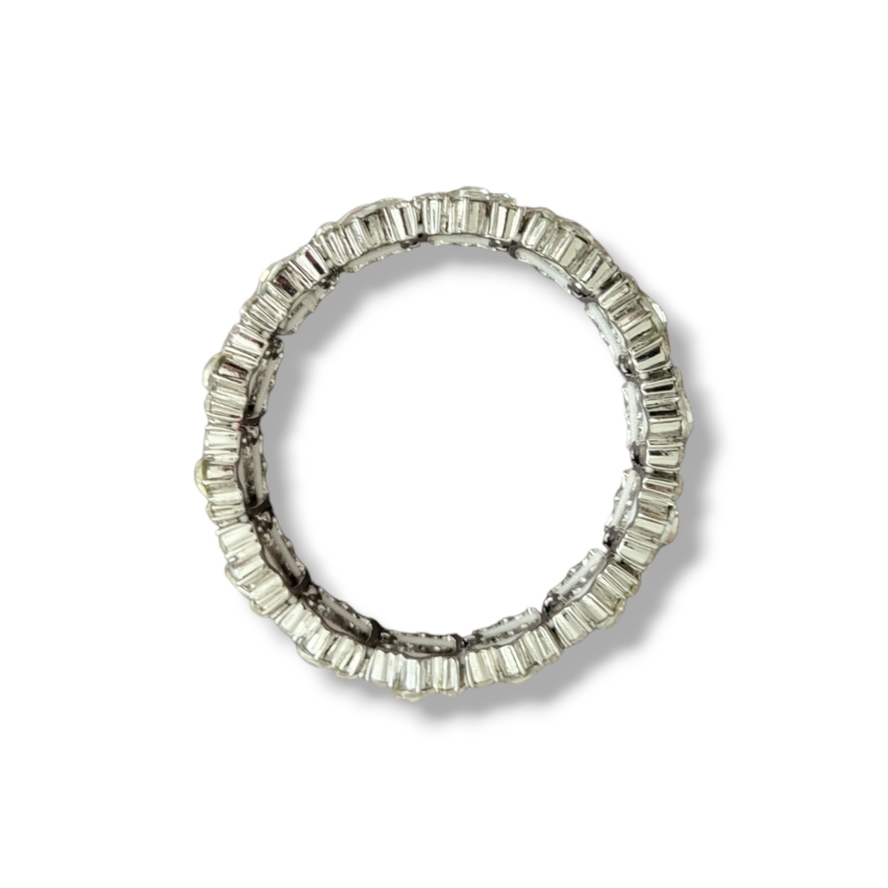 Charter Club | NWOT Stunning Silver Tone Crystal Stone Stretch Bracelet - Picture 4 of 5